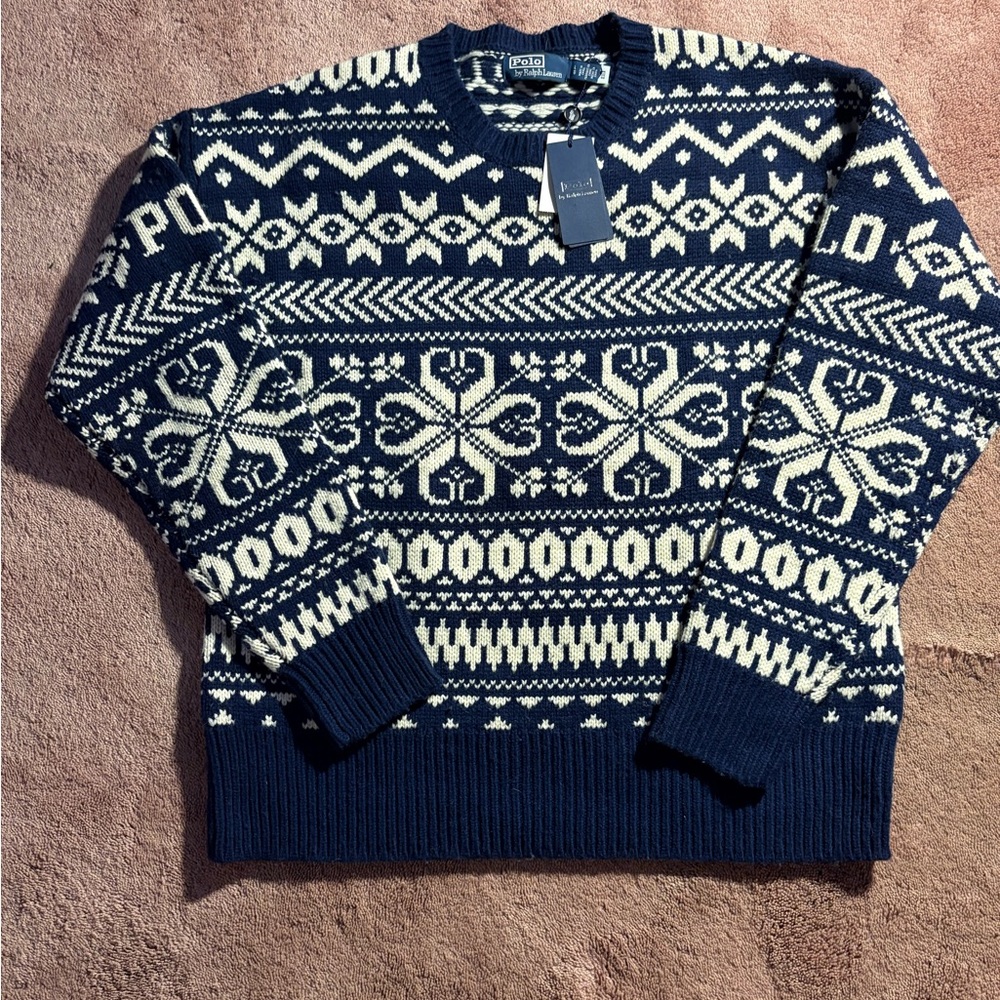 NWT Polo Ralph Lauren Winter Snowflake Sweater Size Large